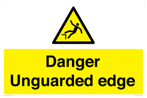 Danger Unguarded edge